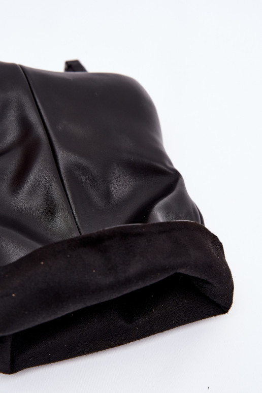 Įsispiriamo modelio Moteriški aulinukai žemu kulniuku Z Luźną Cholewką Juodos spalvos Jessalia