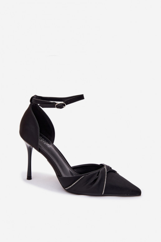 aukštakulniai bateliai su tviskančiomis akutėmis Juodos spalvos Katlina