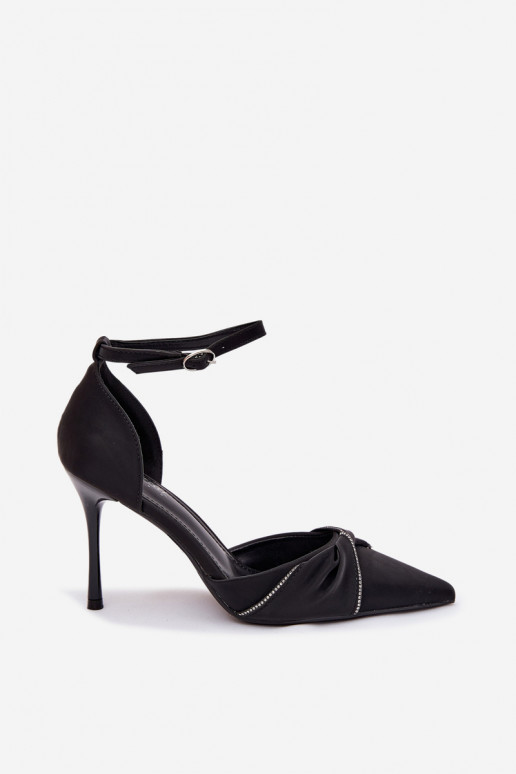 aukštakulniai bateliai su tviskančiomis akutėmis Juodos spalvos Katlina