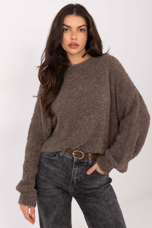 Megztinis tamsiai smėlio spalvos