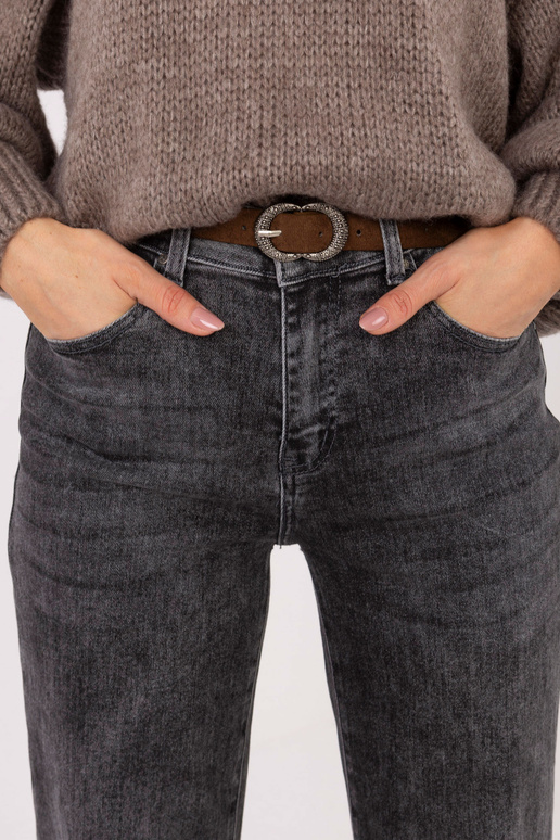 Džinsinės kelnės tamsiai pilkos spalvos