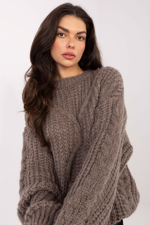 Megztinis tamsiai smėlinis