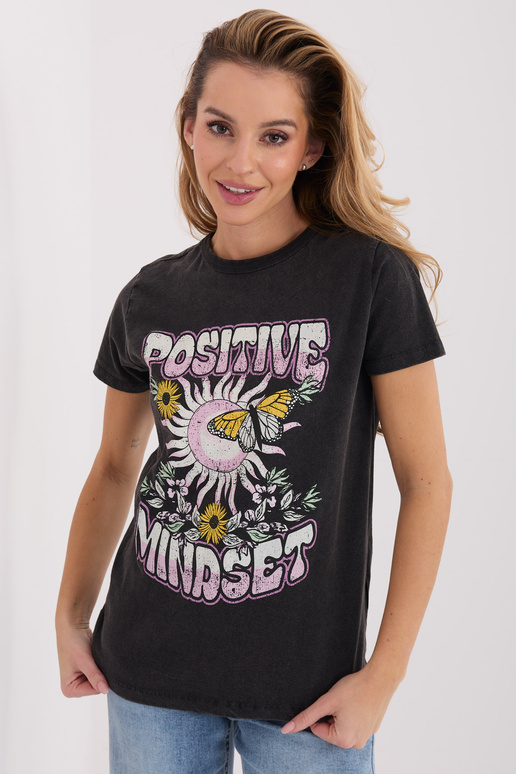 Marškinėliai grafitinių spalvų