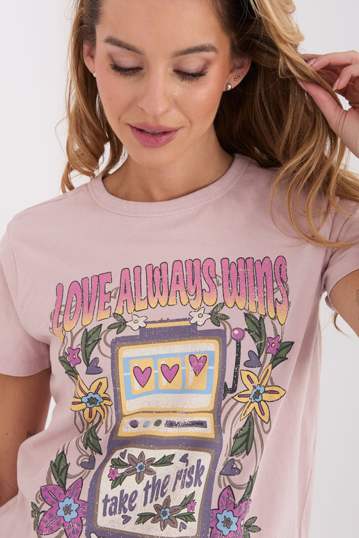 Marškinėliai šviesiai rožiniai