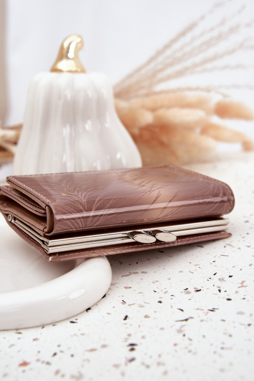 lakuota Moteriška piniginė Z Drobinkami dramblio kaulo spalvos Cermina