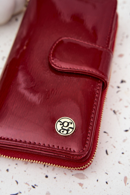 lakuota Moteriška piniginė Ze aukso spalvosm Detalem raudonos spalvos Evlinne