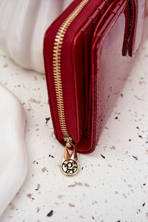 lakuota Moteriška piniginė Ze aukso spalvosm Detalem raudonos spalvos Evlinne