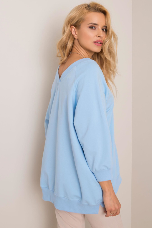 Mėlynas džemperis su užtrauktuku