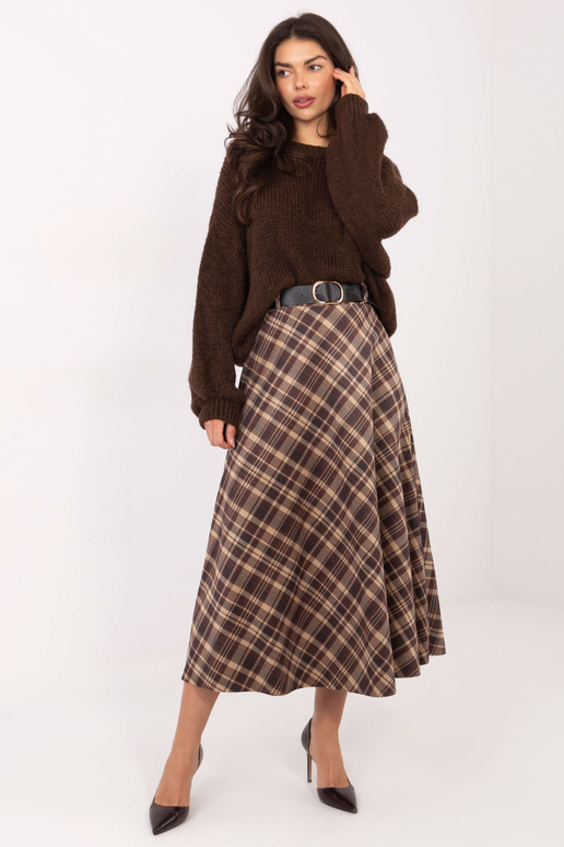 Sijonas tamsiai rudas