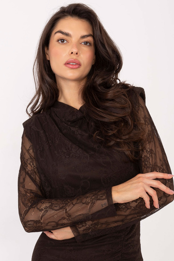 Suknelė tamsiai ruda 2