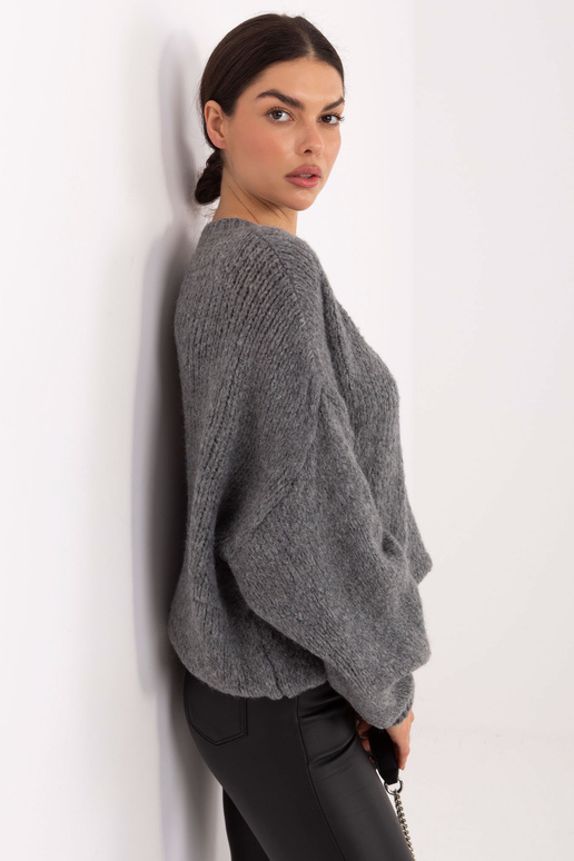 Megztinis tamsiai pilkas