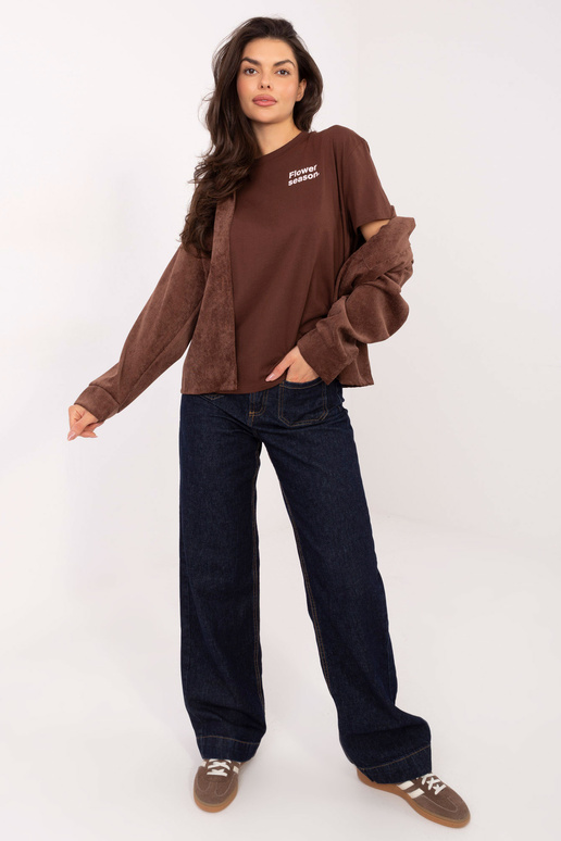 Marškiniai tamsiai rudi