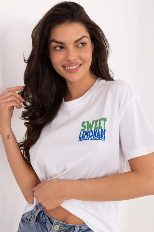 Marškinėliai balti geltoni