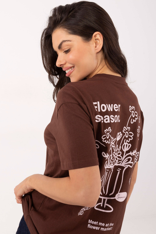 Marškinėliai tamsiai rudi