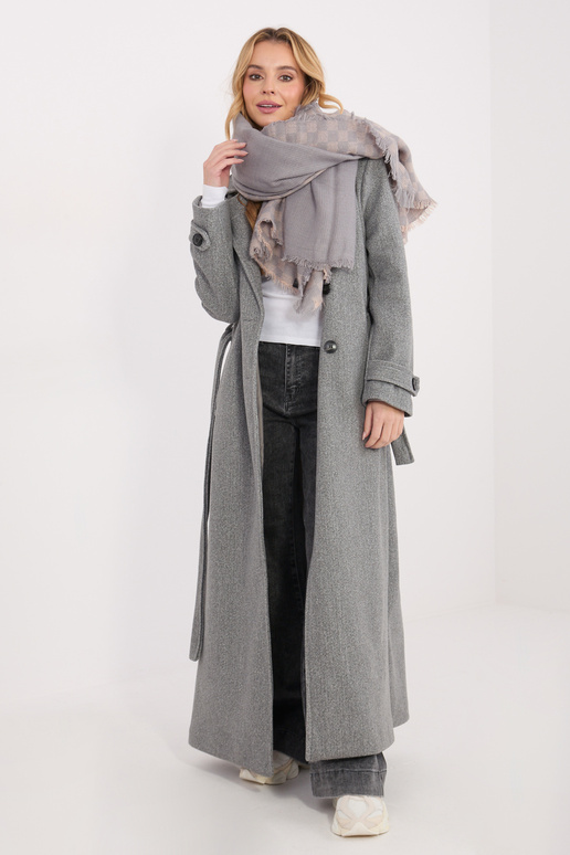 Šalikas pilkai rožinis