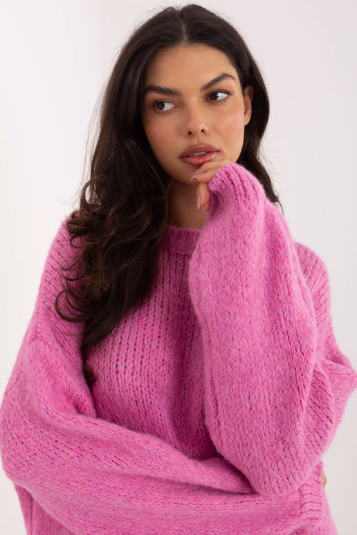 Megztinis tamsiai rožinis