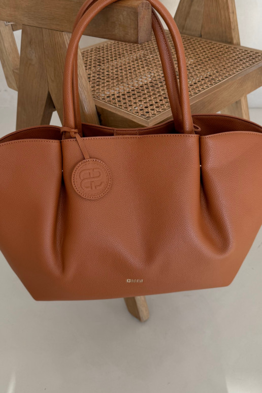 Didelė moteriška rankinė Big Star SS574006 rudos spalvos