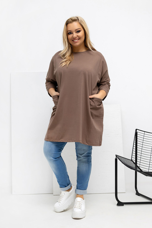 Tamsiai smėlio spalvos palaidinė