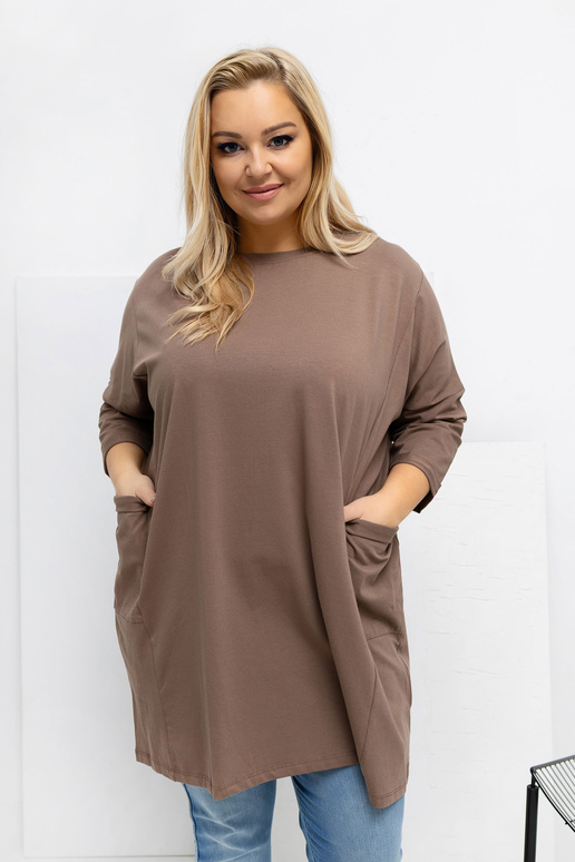 Tamsiai smėlio spalvos palaidinė