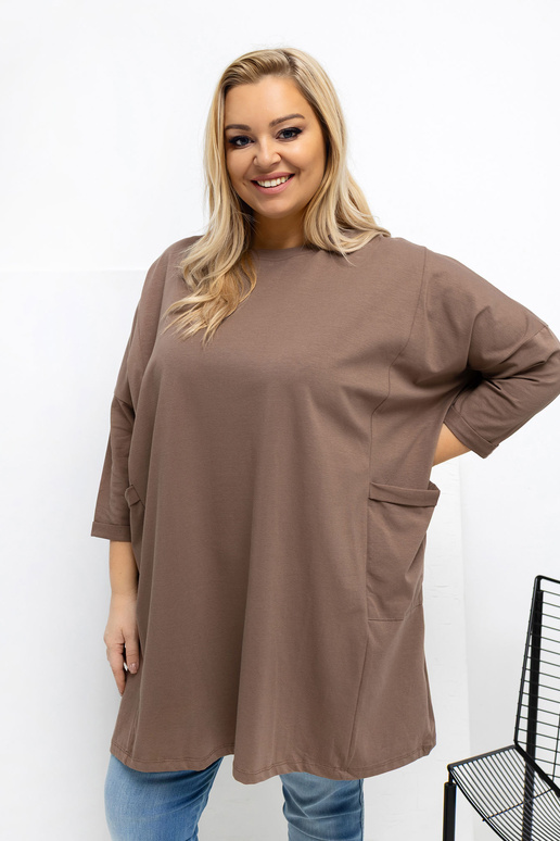 Tamsiai smėlio spalvos palaidinė