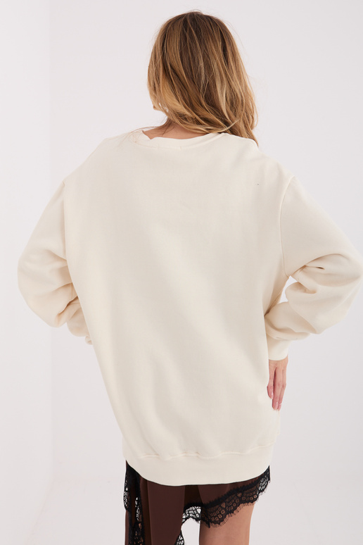 Mėlyna palaidinė ecru spalvos