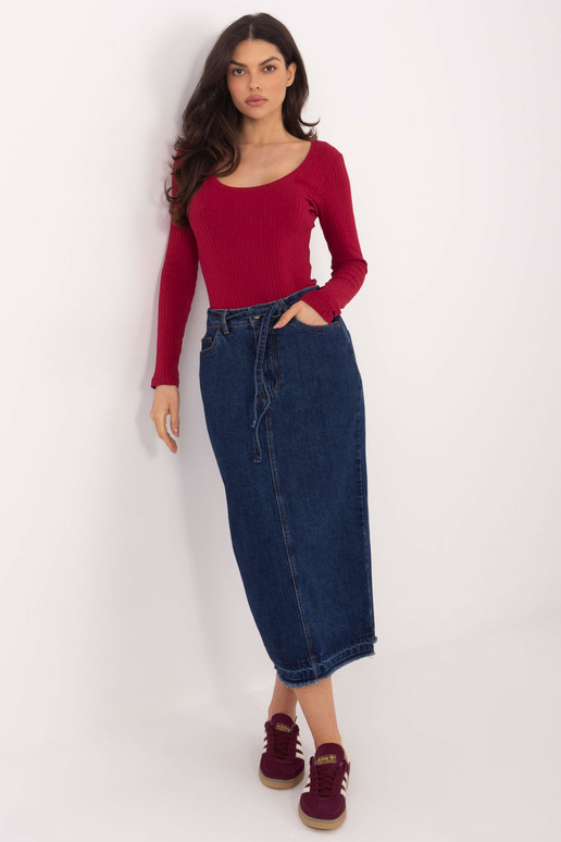 Sijonas mėlynas tamsus