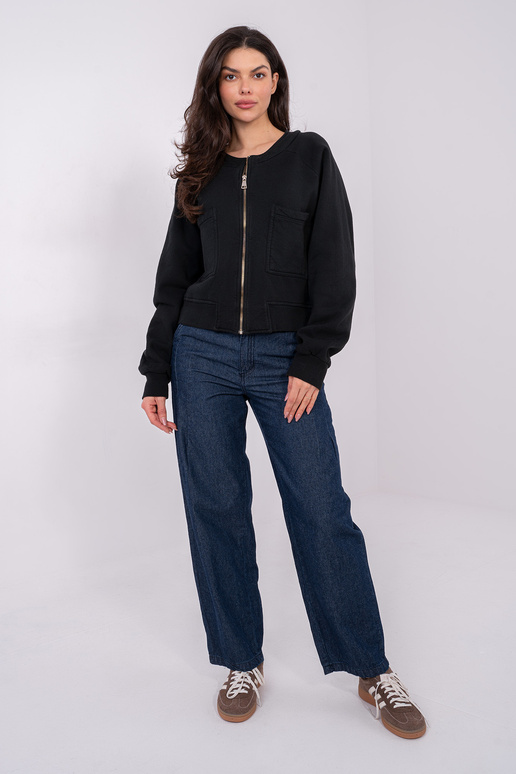 Mėlynas džemperis su užtrauktuku