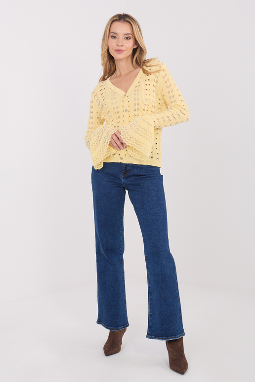 Megztinis šviesiai geltonas