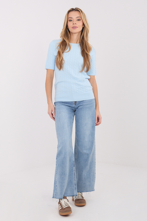 Megztinis šviesiai mėlynas