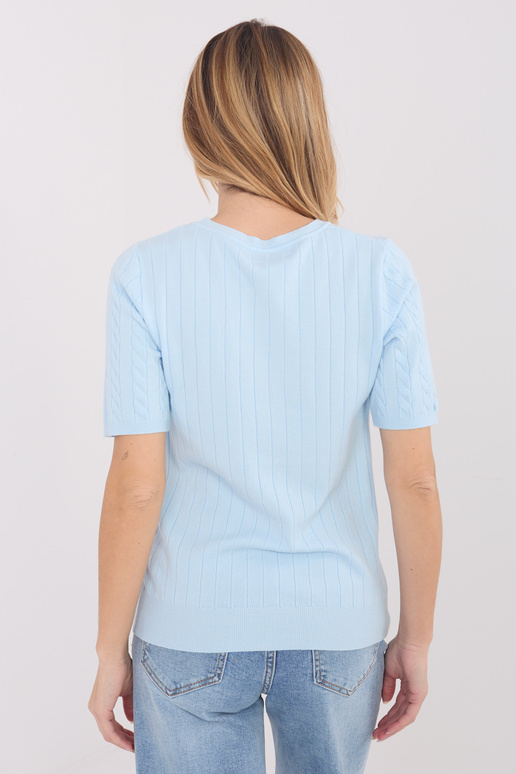 Megztinis šviesiai mėlynas