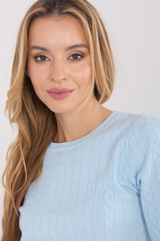 Megztinis šviesiai mėlynas