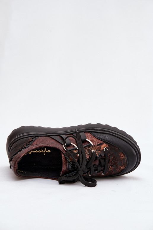    modelio batai  su platforma  06562-25 Czekoladowe