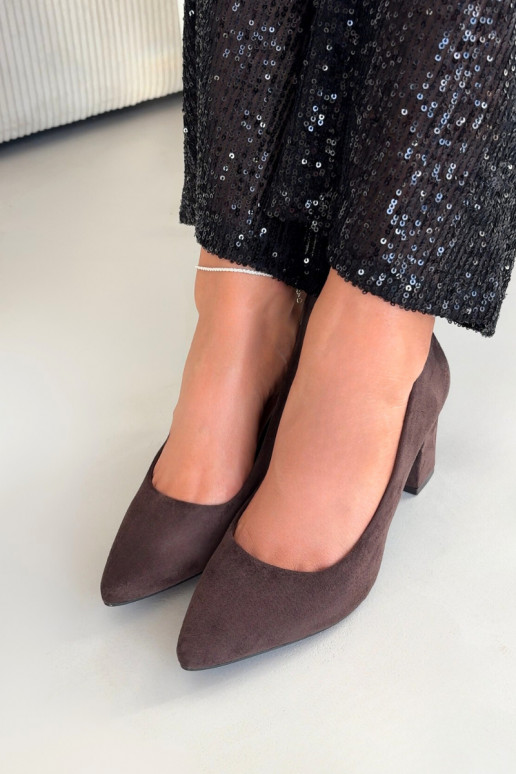 Bateliai Z iš eko zomšosu su kulniukais Sergio Leone PB414 Czekoladowe