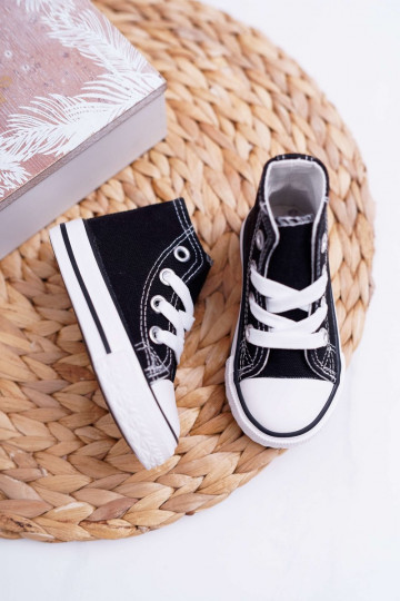 Vaikiški batai su auliuku Juodos spalvos Filemon