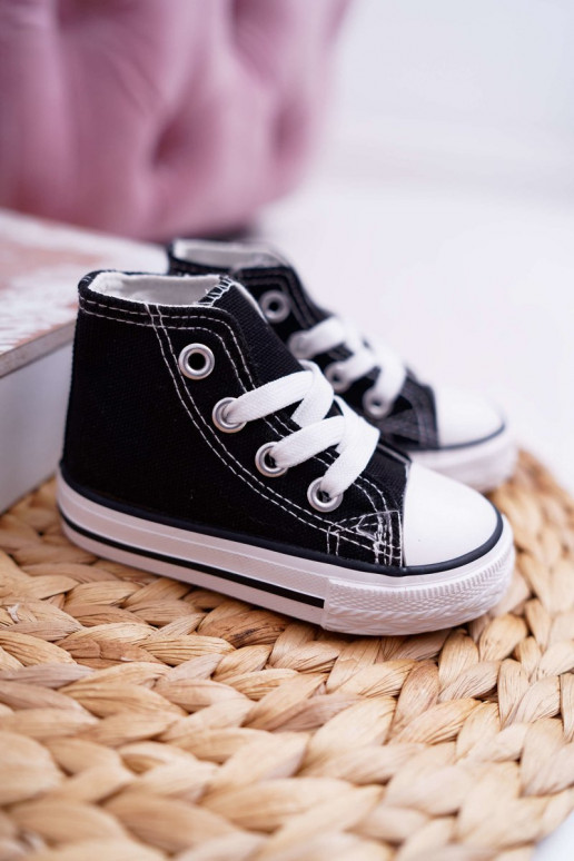 Vaikiški batai su auliuku Juodos spalvos Filemon