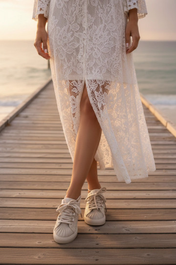 Dekoruotos  modelio batai  smėlio spalvos Calissea