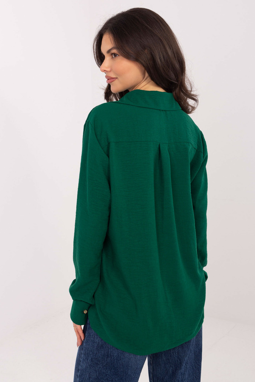 Marškinių palaidinė tamsiai žalia