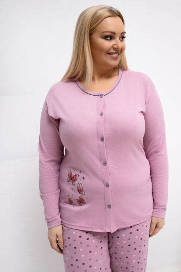 Pižama tamsiai rožinė