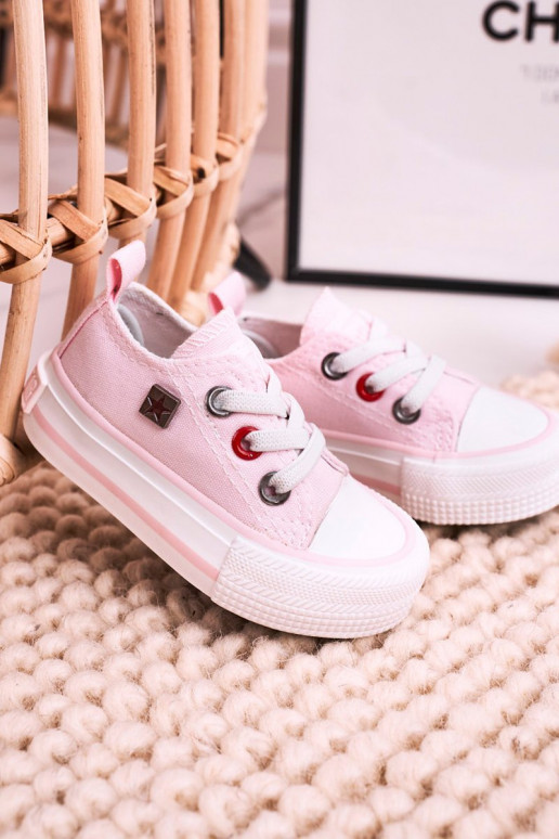 Vaikiški  lygiapadžiai sportbačiai BIG STAR HH374197 rožinės spalvos