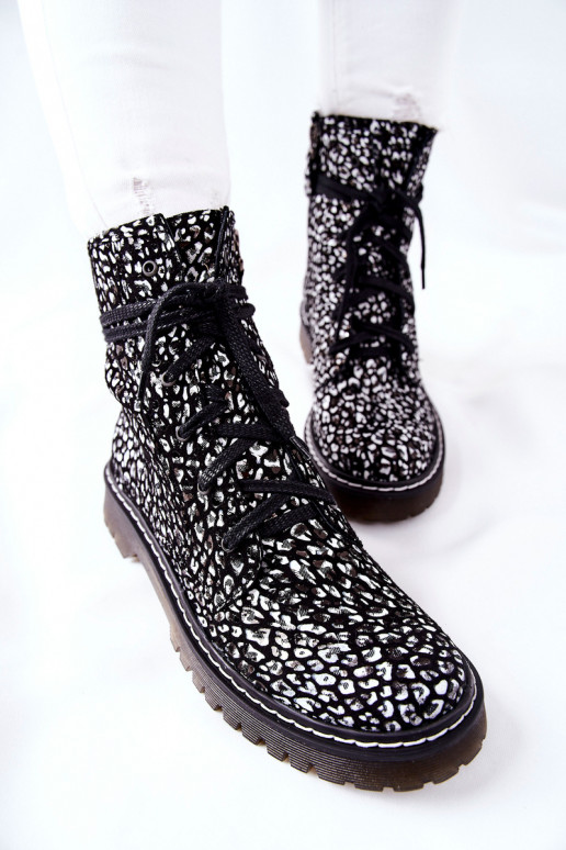 Moteriški kerziniai batai  Juodos ir-baltos spalvos 01609-48