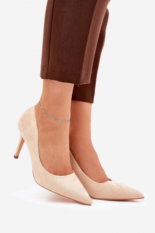 aukštakulniai bateliai Z iš eko zomšosu smėlio spalvos Vannith