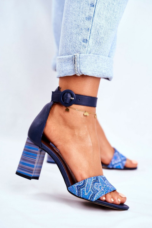 Moteriškos basutės tamsiai mėlynos spalvos 04235-17/00-5