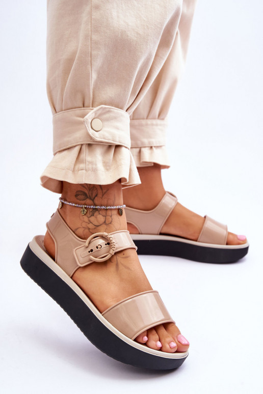 Hipoalerginės  basutės  JJ285240 smėlio spalvos-Juodos spalvos