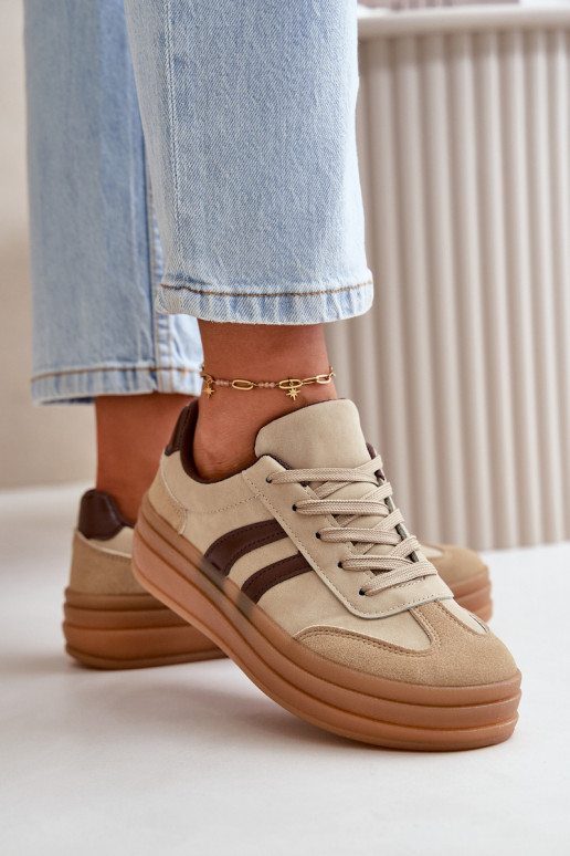  modelio batai  su platforma rudos spalvos Nesonice