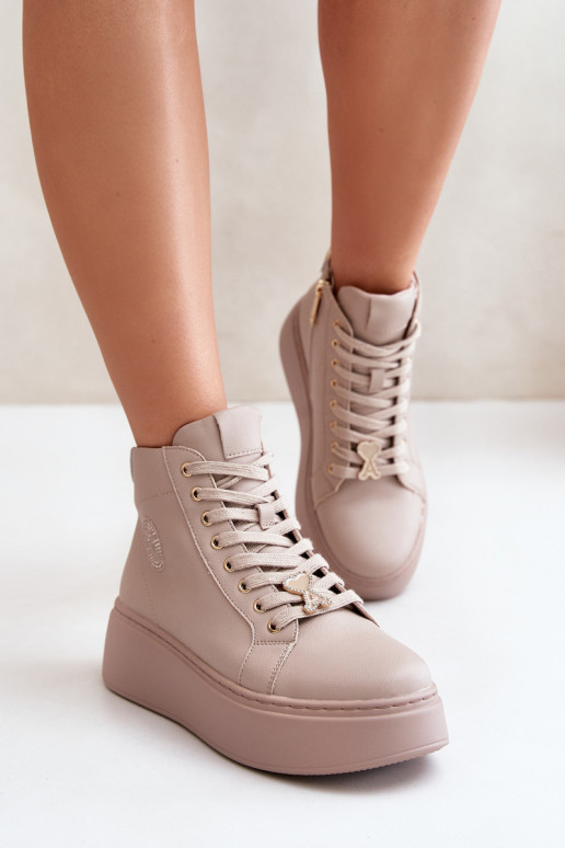     modelio batai  su platforma Vinceza 66707 smėlio spalvos