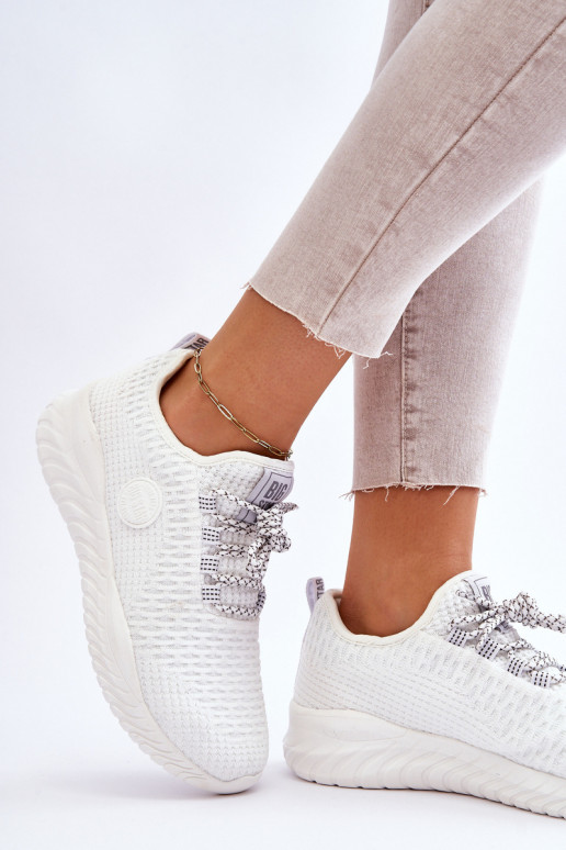  Sportinio stiliaus batai Memory Foam Big Star HH274296 baltos spalvos