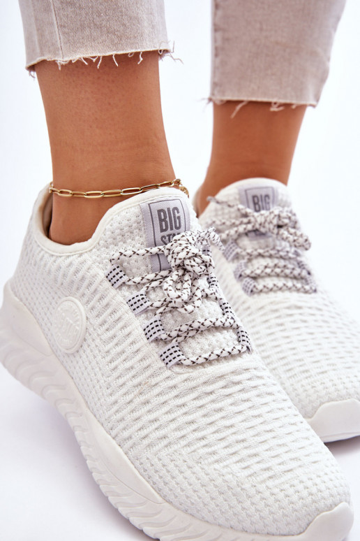  Sportinio stiliaus batai Memory Foam Big Star HH274296 baltos spalvos