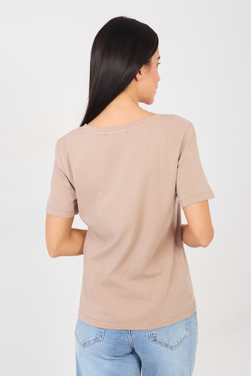 Marškinėliai tamsiai smėliniai