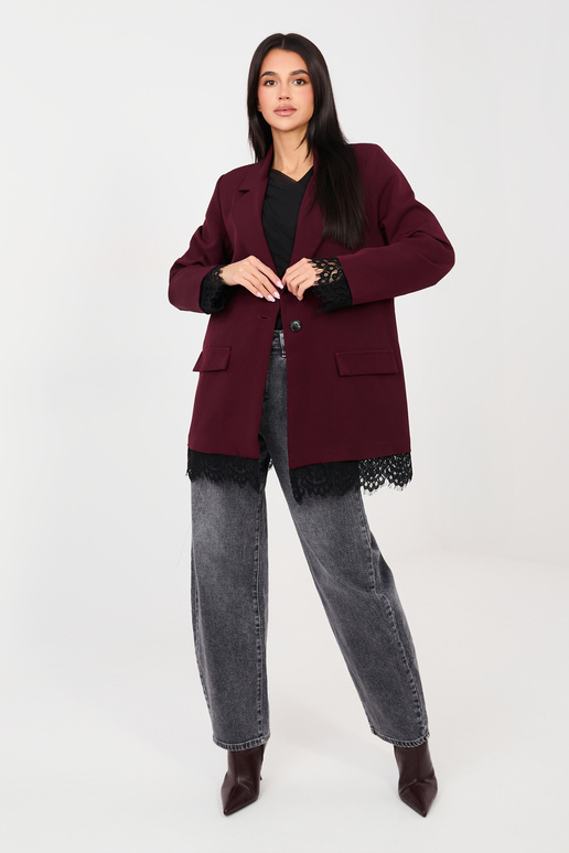 Vyriškas švarkas IT MA bordo spalvos