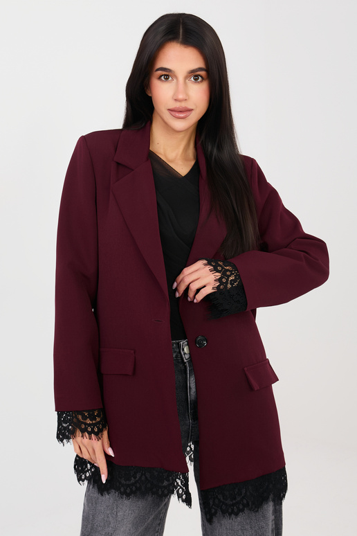 Vyriškas švarkas IT MA bordo spalvos